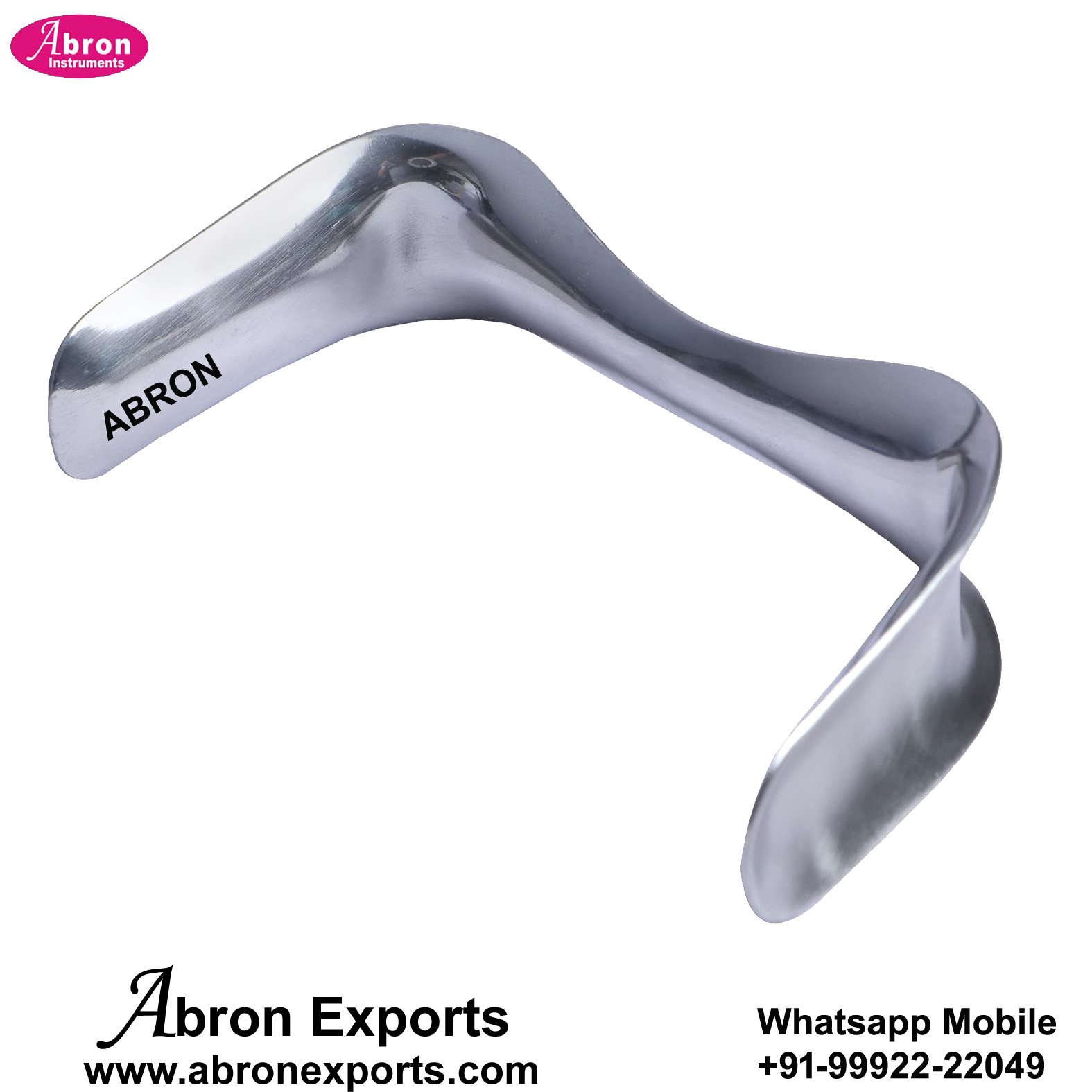 Veterinary Set Sims Vaginal Speculum Stainless steel 10pc Abron ABV-3201VS 